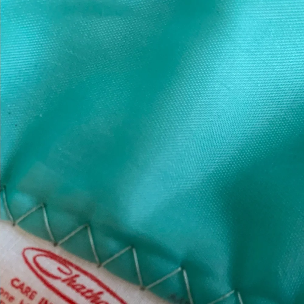 Vintage‎ Chatham Acrylic Baby Blanket Blue Satin Trim Giraffe zoo unique 90s 80s